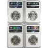 Image 2 : LOT OF ( 4 ) 1958-D FRANKLIN HALF DOLLARS, NGC MS-64 FBL