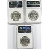 Image 2 : LOT OF ( 3 ) 1959-D FRANKLIN HALF DOLLARS, NGC MS-64 FBL