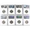 Image 2 : LOT OF ( 8 ) 1966 SMS WASHINGTON QUARTERS, NGC MS-65