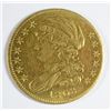 1808 $5.00 GOLD, AU-58 VERY RARE! LOT OF LUSTRE!