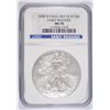 Image 1 : 2008-W SILVER AMERICAN EAGLE NGC MS-70 (REV OF 07) RARE