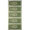Image 2 : (5) $1 FEDERAL RESERVE NOTE'S (REPEATER'S)