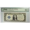 Image 1 : 1928 $1 SILVER CERTIFICATE (FUNNY BACK) PMG 64 EPQ