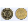 Image 2 : ( 2 ) 1883 NO CENT LIBERTY NICKELS BOTH GOLD PLATED TO LOOK LIKE A $5.00 GOLD