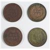 Image 2 : ( 4 ) INDIAN CENTS: ALL A LITTLE DARK 1884 & 1885 BOTH XF , 1862 VF & 1863 XF