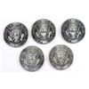 Image 2 : ( 5 ) 1964 PROOF KENNEDY HALF DOLLARS