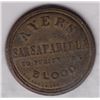 Image 1 : World Token - 1862 Ayer's Encased Postage Stamp