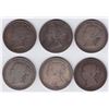 Image 1 : Lot of Six Newfoundland Fifty Cents