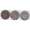 Image 1 : Lot of Three Five Cent Silvers