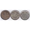 Image 2 : Lot of Three Five Cent Silvers