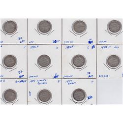 Lot of 11 Ten Cents