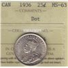 Image 1 : 1936 Twenty Five Cent