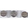 Image 2 : Lot of Three Varieties of 1950 Silver Dollars