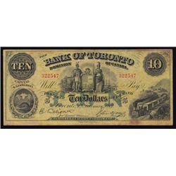 1912 Bank of Toronto Ten Dollars