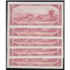 Image 2 : Lot of Five 1954 Bank of Canada Two Dollars Low Serial Number Notes