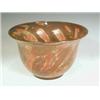 Image 1 : An art glass bowl, with a flared rim, in shades of pink and silver aventurine, 27cm diameter (...