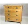 Image 1 : A Heal & Son Arts & Crafts oak chest of two short and three long drawers, with cast hoop handl...