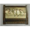 Image 1 : A stained beech smokers rack with a lithograph panel of Old King Cole, by Hassell, verso retai...