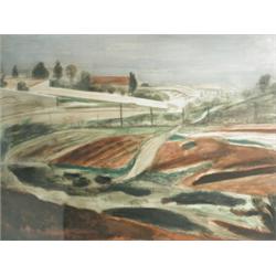 Bernard Meninsky (1891-1950) A RURAL LANDSCAPE SOUTH OF FRANCE circa 1937, signed in pencil...