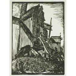 A folio of various 19th and 20th century etchings and engravings, including Robert Macbeth, Ve...