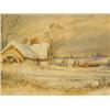 Image 1 : 19th century A WINTER SCENE signed bottom left F.M.M., watercolour, 23 x 46cm Est. 200/3...