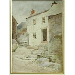 Henry John Sylvester Stannard VIEW OF A HARBOUR COTTAGE watercolour, 34 x 24cm Est. 250/...