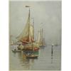 Image 1 : J. R. Miller FISHING BOATS AT HARBOURSIDE signed, watercolour, 20 x 12.5cm Est. 100/150...