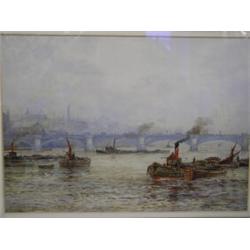 Frank W. Scarborough 'BLACKFRIARS BRIDGE, LONDON' signed and titled, watercolour, 24.5 x 34...