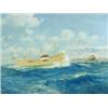 Image 1 : Frank Henry Mason 'M. V. CENTURITY' signed bottom left, oil on canvas, inscribed to plaque...