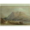 Image 1 : Follower of William Leighton Leitch MOUNTAIN LANDSCAPE SCENE WITH FIGURES watercolour, 19 x...