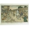 Image 1 : After Cecil Aldin THE BLUEMARKET RACES coloured lithograph, published by Lawrence & Bullen,...