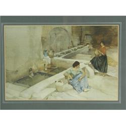 William Russell Flint TWO PICTURES OF LADIES reproduction in colours, unsigned, 35 x 24cm<b...