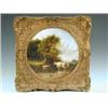 Image 2 : Follower of William Shayer VIEWS OF CATTLE BESIDE A RIVER AND IN FRONT OF BARNS a pair, oil...
