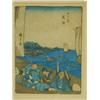 Image 2 : Five various Japanese coloured woodblock prints: (three by Hiroshige, one by Kunisada) various...