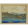 Image 3 : Five various Japanese coloured woodblock prints: (three by Hiroshige, one by Kunisada) various...
