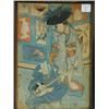 Image 4 : Five various Japanese coloured woodblock prints: (three by Hiroshige, one by Kunisada) various...
