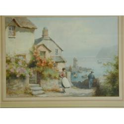 Lewis Mortimer 'LOOKING TOWARDS LYNMOUTH' signed, watercolour, 25 x 36cm Est. 400/600...