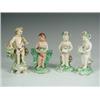 Image 1 : Three Derby 18th century figures of putti, each with a basket of flowers and a similar pottery...