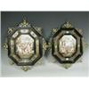 Image 1 : A pair of Rudolstadt octagonal porcelain plaques, 'The Rape of The Sabine Women', and another,...