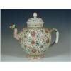 Image 1 : An 18th century Chinese Famille Rose punch pot (restored base of spout), 27.5cm Est. 300/500...
