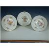 Image 1 : A pair of Berlin plates, each painted with coloured flower sprays, 21.5cm diameter, and a Meis...