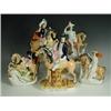 Image 1 : Five various Victorian Staffordshire mounted figures, including Sir Robert Peel, tallest 31cm...