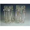 Image 1 : A pair of good Victorian cut glass table lustres, with crenellated tops, 31cm Est. 500/700...