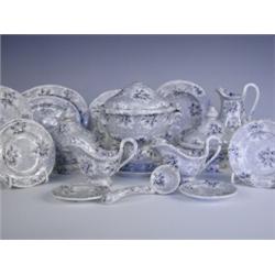 A mid 19th century Livesley Powell & Co childs part dinner service, some pieces impressed 'Bes...