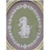 Image 1 : A Wedgwood three colour Jasperware oval plaque, 10cm diameter Est. 75/125...