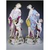 Image 1 : A pair of large 19th century Porcelain De Paris figurines emblematic of spring and summer, cro...