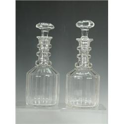 A pair of 19th century decanters and stoppers, 28cm high Est. 80/120...
