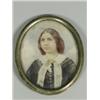 Image 1 : An oval portrait miniature on ivory inscribed verso 'Mary Gauram (?) 1916', 5.5cm high Est....