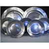 Image 1 : Two late 18th/19th century pewter chargers and five pewter plates, with London touchmarks, 41....