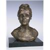 Image 1 : Marie Machen SPS, SWS, a modern bronze cast sculpture of a young lady wearing her hair in a bu...